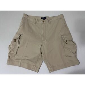 Polo Ralph Lauren Khaki Cargo Shorts Mens 100% Cotton‎ Size 40 Casual